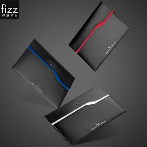 Fizz Filing Product A4 File Holder Organizer 2-Layer Large Capacity Document Bag Business Briefcase Office Supply
