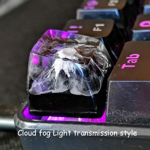 1pc Handmade Customized SA Profile Resin Key Cap For MX Switches Mechanical Keyboard Creative Resin Keycap For Mount Fuji