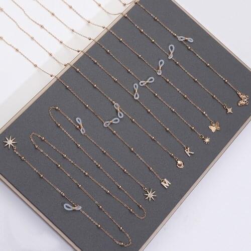 Fashion Metal Glasses Chains Elegant Pendant Charms Sunglasses Lanyards Necklace Anti-lost Eyeglasses Cords Eyewear Accessories