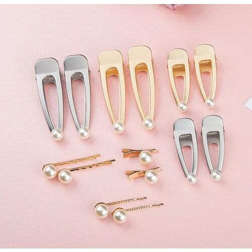 Parent-Child Temperament Hair Clip Solid Color Hollow Drop-Shaped Womens Hairpins Girls Headwear Kids Barrette Hair Accessories