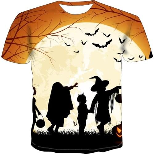 2020 new Fashion hot sale explosions Halloween 3D printing T-shirt punk casual funny T-shirt summer short-sleeved mens T-shirt