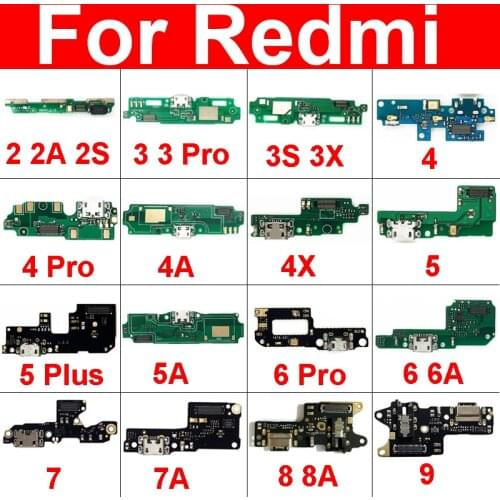Charging USB Jack Port Board For Xiaomi Redmi 1s 2 2s 2A 3 3S 3X 4 4A 4X 5 5A 6 6A 7 7A 3G/4G Pro Plus USB Charger Dock Board