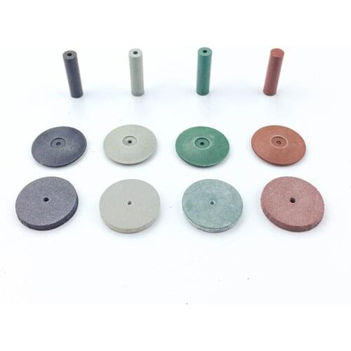 100pcs Assorted Dental Lab Polishing Wheels Burs Silicone Rubber Polishers 3 type Dental Lab supplies