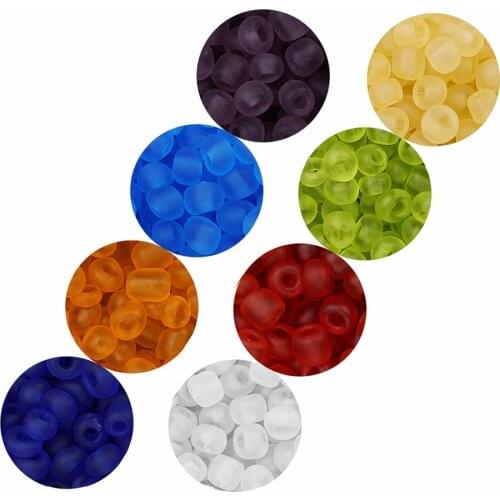 LOULEUR Aprox 750pcs 8 Colors Transparent Czech Glass Seed Spacer Beads 1mm Hole Glass Beads For Bracelet Jewelry Making DIY