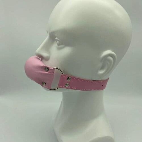 Slave Cosplay Adjustable Bondage Strap with Soft Leather Sponge Solid Bone Gags Sex Toys for Men Women Fetish Bdsm 18+ Years Old