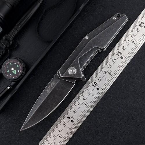 Folding knife Kershaw1318 outdoor camping hunting 8CR13MOV blade all steel handle tactical survival hiking jungle tool EDC knife