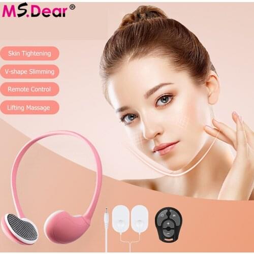 Intelligent EMS Face Massager Tool Electric V-shape Slimming Facial Lifting Micro-Current Electric Vibration Face Lifting Device