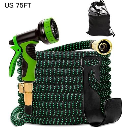 Water Hose High Pressure Car Wash Plastic Pipe Spray Gun Magic Flexible Expandable Easy To Store Telescopic Irrigation Equipment