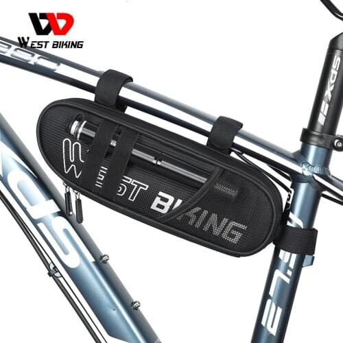 WEST BIKING Bicycle Bag Front Tube Frame Cycling Triangle Bag Large Capacity MTB Road Bike Tools Pannier Bicycle Bag Accessories