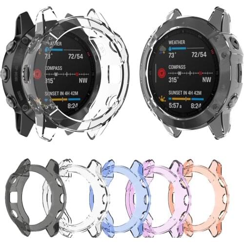 Protection Case For Garmin Fenix 6 6S 6X Smart Watch Protector Frame Soft Crystal Clear TPU Cover Fenix 6 Pro 6S Pro 6X Pro Case