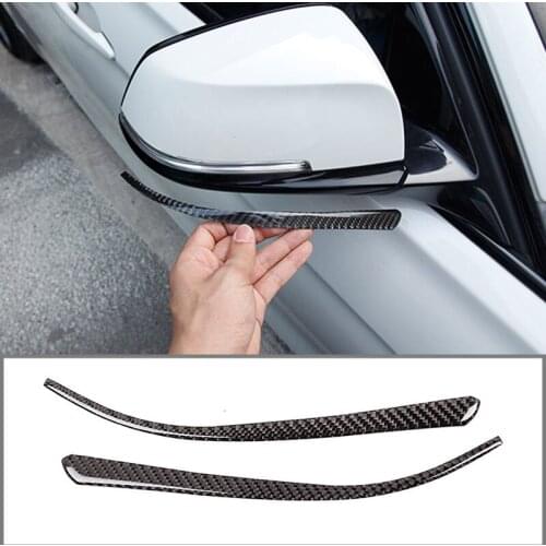 For BMW 3 4 Series 2013-2019 Exterior Mirror Stickers Real Carbon Fiber (Soft) Car Interior Modification Parts
