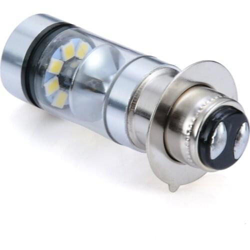 1pc DC12V BA20D H6 2323 LED 100W 6000K White Motorcycle Fog Day-time Running Light Scooter Turn Signal Stop Brake Lamp Bulb