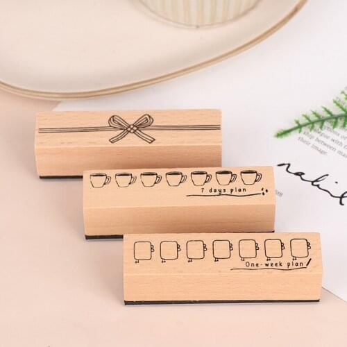 1pc Vintage Natural Star Planet Forest Rubber Seal Cute Wood Clear Stamps DIY Scrapbooking Decoration Journal Supplies