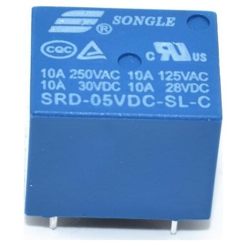 10pcs//FOR SONGLE SRD-5VDC-SL-C PCB Type 5V DC SL Power Relay