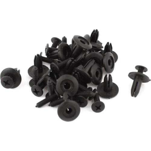 20 Pcs Plastic Rivet Fastener Bumper Fender Retainer Push Clip 6mm