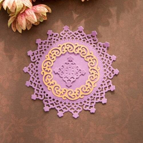2020 Lace Round Frame Metal Cutting Dies DIY Scrapbooking Paper Photo Album Crafts Knife Mould Cards Blade Punch Stencils Decor