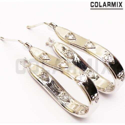 4 Pair Hoop earrings simple hoop Drop shape earrings Round jewelry Hoop earrings Hoop earrings Gift for women jewelry 41282