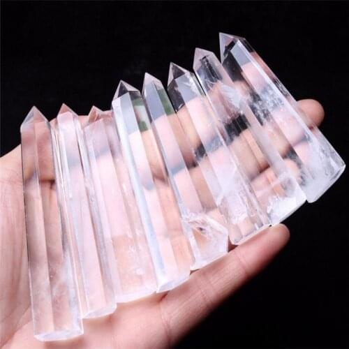 8Pcs Large Clear Lemurian Seed Quartz Natural Point Crystal Rough Healing