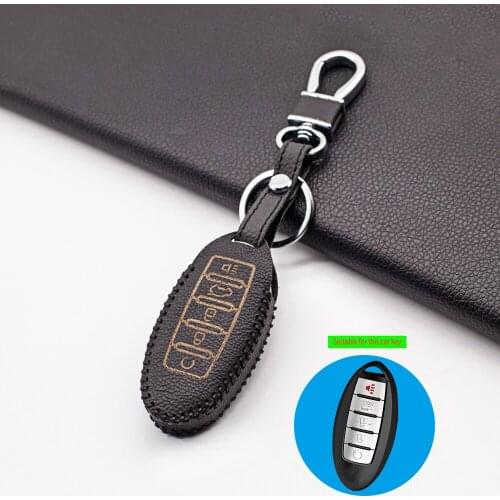 Strong Soft Leather Key Case Cover For Nissan Altima Maxima For Infiniti EX G37 FX Q60 QX50 QX70 Intelligent Keyless Fob