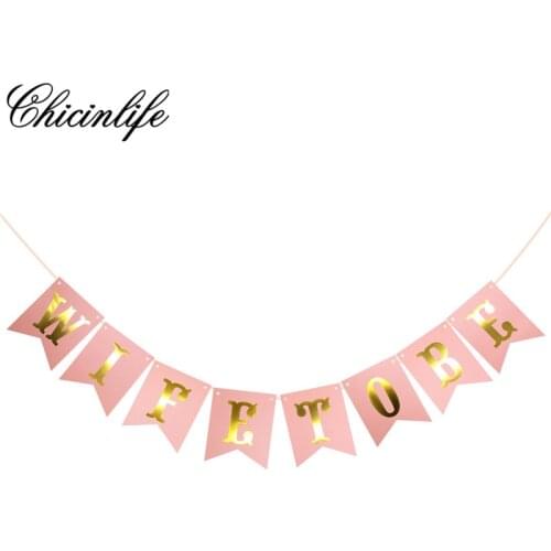 Chicinlife 1 set Wife to Be Paper Banner Wedding Decoration Garland Hen Bachelorette Bridal Shower Party Decor Supplies