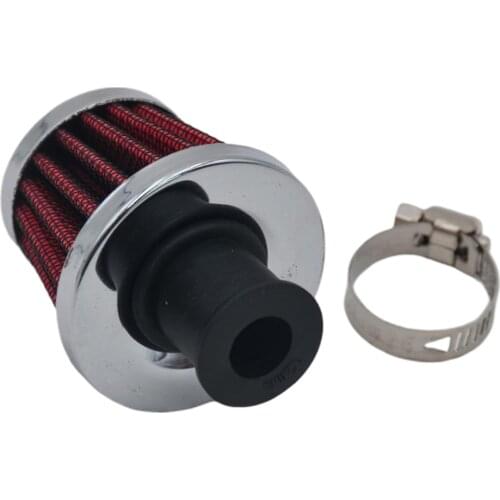 Cold Air Intake Filter 12MM Breather Crank Case Turbo Vent Red Universal