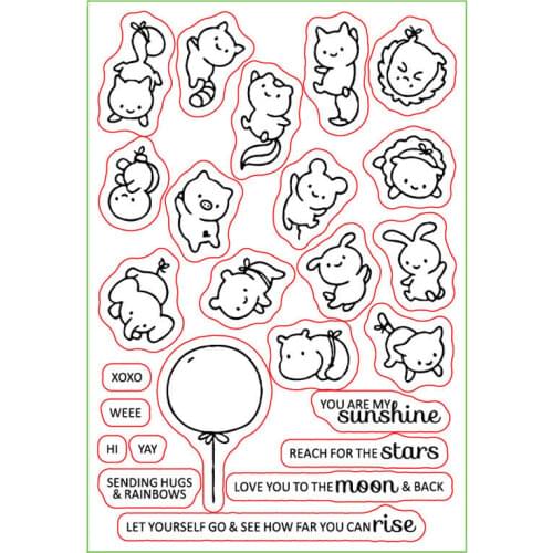 FXL The Animal Transparent Clear Stamps for DIY Scrapbooking/Card Making/Kids Christmas Fun Decoration Supplies