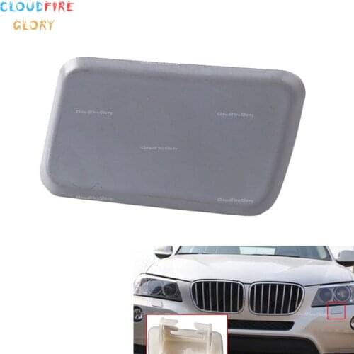 CloudFireGlory 61673416175 61673416176 Front Headlight Washer Caps Covers Primed Left Or Right For BMW X3 E83 M 2003-2010