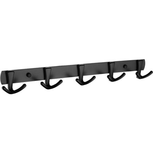 Matt Black Durable Stainless Steel Wall-Mounted Clothes Hook Cow Horn Hook Rustproof Hook Hanger For Bathroom Kitchen