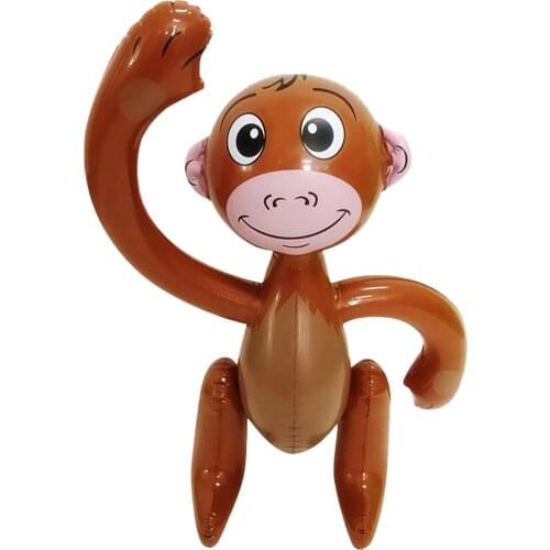 Cute Portable Home For Kids Party Decor Monkey Balloon Leakproof Cartoon PVC Animal Gift Inflatable Toy Waterproof Lightweight