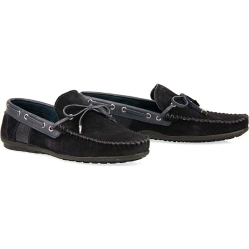 Zia Genuine Leather Navy Blue Men 'S Shoes