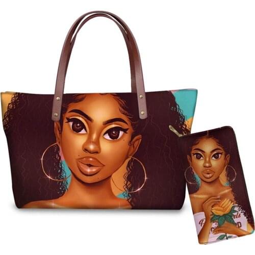 2020 New Luxury Ms Handbags Black Girl Printed Girls Wallet Lady Casual Bag Ladies Handbag Women Shoulder Bags Bolsa Feminina