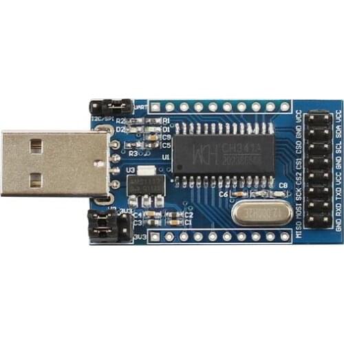 CH341A Programmer USB to UART IIC SPI I2C Convertor Parallel Port Converter Onboard Operating Indicator Lamp Board Module