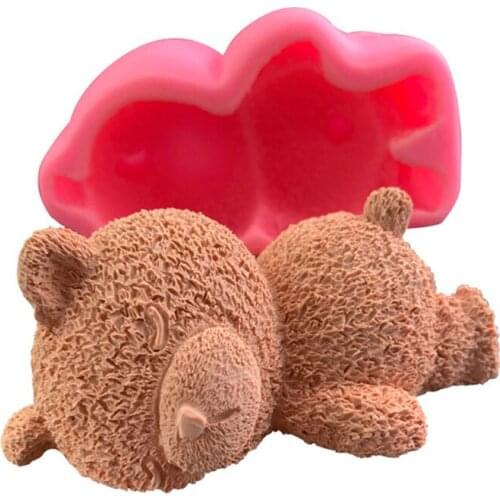 Large Bear Silicone Cake Mold 4 Inch Fondant Mousse Baking Cake Decorating Tools Handmade Craft Soap Resin Clay Making