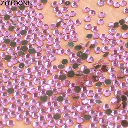 ZOTOONE Hotfix Glass Rhinestones Strass Crystal Stone Flatback Pink Rhinestone Appliques For Dresses Diy Weding Decoration E