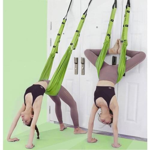 Aerial yoga rope one word horse open hip stretch yoga with inverted rope stretching with splits and lower waist trainer