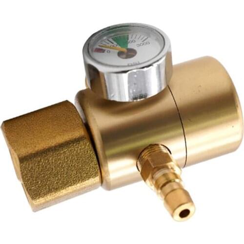All Copper Argon Pressure Reducer Anti-shock Pressure Reducing Valve Gas Argon Regulator Gauge 0-3000PSI Flow Gauge Meter
