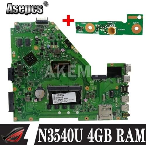 X550MD Motherboard For Asus X550M X552M Y582M X550MJ X552M Laptop Motherboard N3540U 4GB RAM GT820M GPU Mainboard 100% test ok