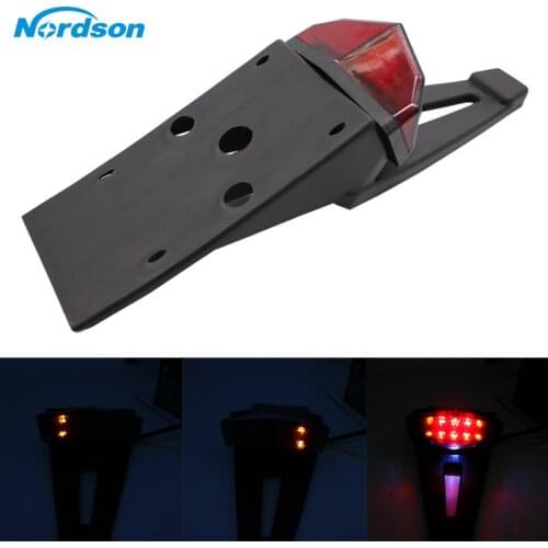 Nordson Motorcycle Mudguards Tail Lights LED Motocross Rear Fender Brake Stop Light for CRF KTM EXC WRF 250 400 426 450
