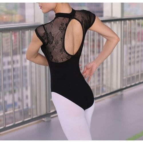 Adult Ballet dress | Stand-collar short-sleeved Backless large circle Professional women Ballet dress