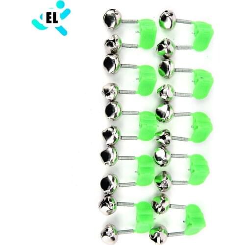 10Pcs/Set Twin Spiral Bells Fishing Bite Alarms Outdoor Night Carp Fishing Rod Tip Clips Tool Accessories peche