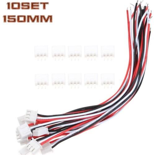 150mm 10 Set Micro XH 2.54mm 2-Pin Male&Female Connector Plug With AWG 24 Cable Connectors Terminals