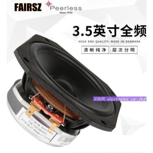 2PCS fever 3.5'' inch full range frequency Denmark Peerless TC9FD-18-08 square 8 ohm 5W HiFi speaker