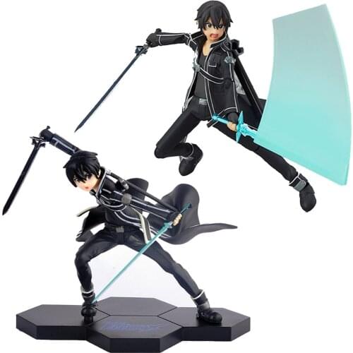 GUCHABEL Arrivals Sword Art Online Kirigaya Kazuto Kirito Figma Figure CHN Ver/Model Doll With Sword Weapon Action Figure Toy