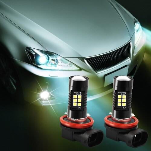 2x H8 H11 Led Fog Lights Bulb Car Driving Running Lamp for peugeot 206 207 208 307 308 407 508 2008 3008 for citroen c4 c5 c3