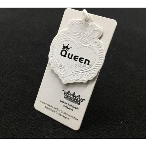 Customized clothing shape cutting tag/black printing embossed tags/garment paper tag printing/clothing label/1000 pcs a lot