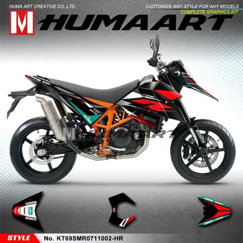 HUMAART Supermoto Sticker Kit Complete Vehicle Wraps for SM SMR 690 2007 2008 2009 2010 2011