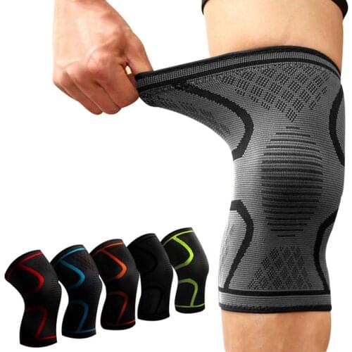 1PC Fitness Running Cycling Knee Support Braces Elastic Nylon Sport Compression Knee Pad Sleeve for Basketball Volleyball
