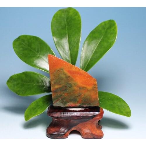 Red crown special! Bloodstone red jasper original boutique Guilin Shi fossil raw materials stone carving small material