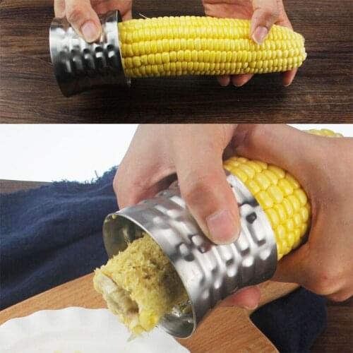Creative Stainless Steel Corn Stripper Non-slip Grip Corn Cutter Kernel Remover FBE2
