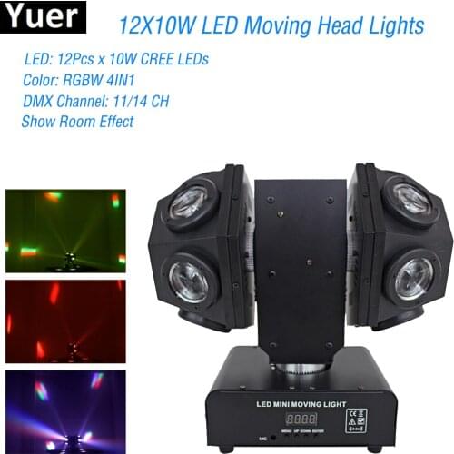 High Qualit Pocket Beam Twins Moving Head disco lights 12X10W LED Moving Head laser Lights Professional dj stage lighting effect